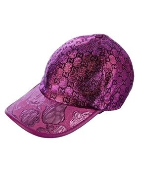 Authentic Gucci Metallic GG Logo Baseball Cap